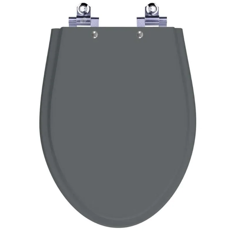 Assento Sanitário Laqueado Soft Close Victoria Cinza Quartzo (cinza Escuro) Para Vaso Ideal Standard