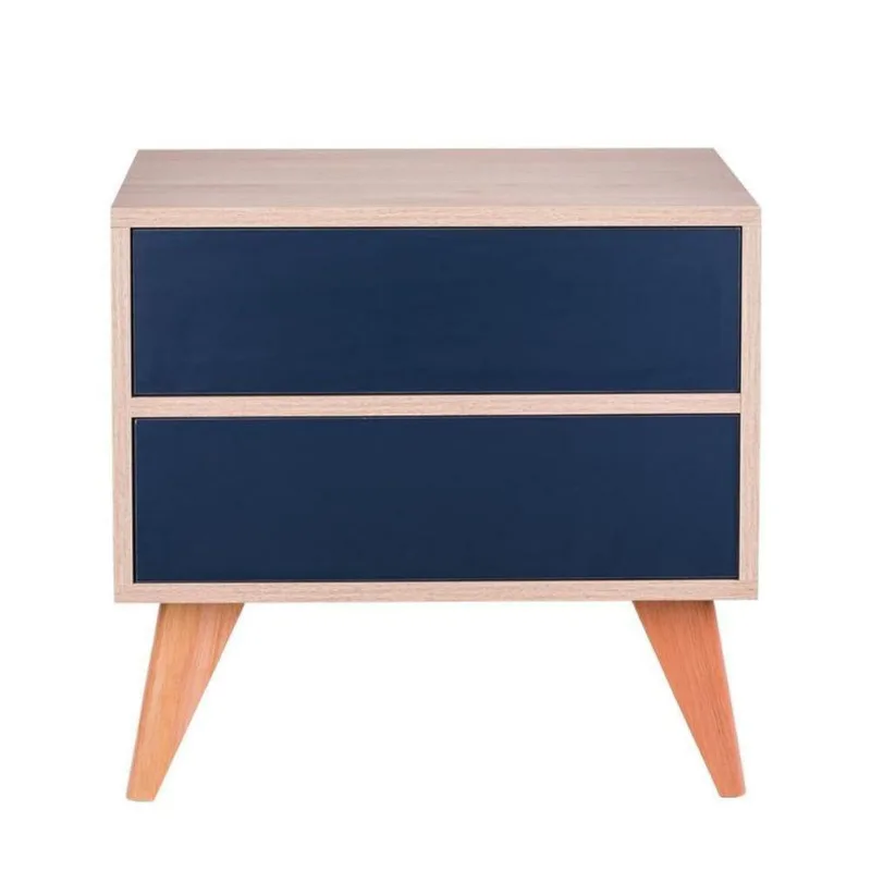 Sapateira Vicenza 2 Portas 2 Prateleiras 60CM MDP Carvalho Treviso e Azul Marinho