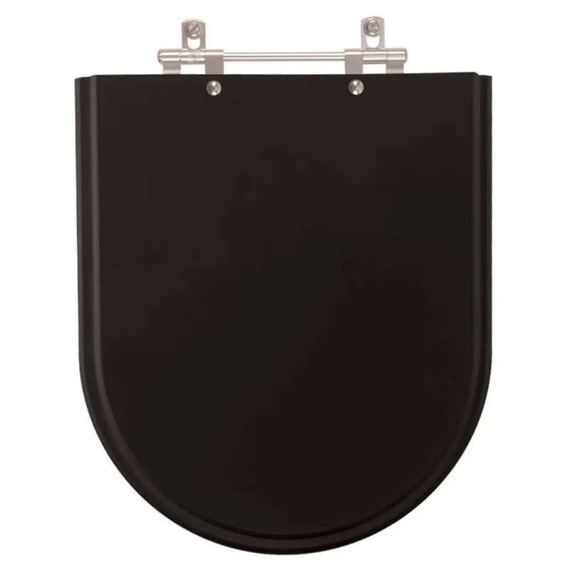 Tampa De Vaso Poliéster Firenze Preto Para Bacia Icasa 6lpf
