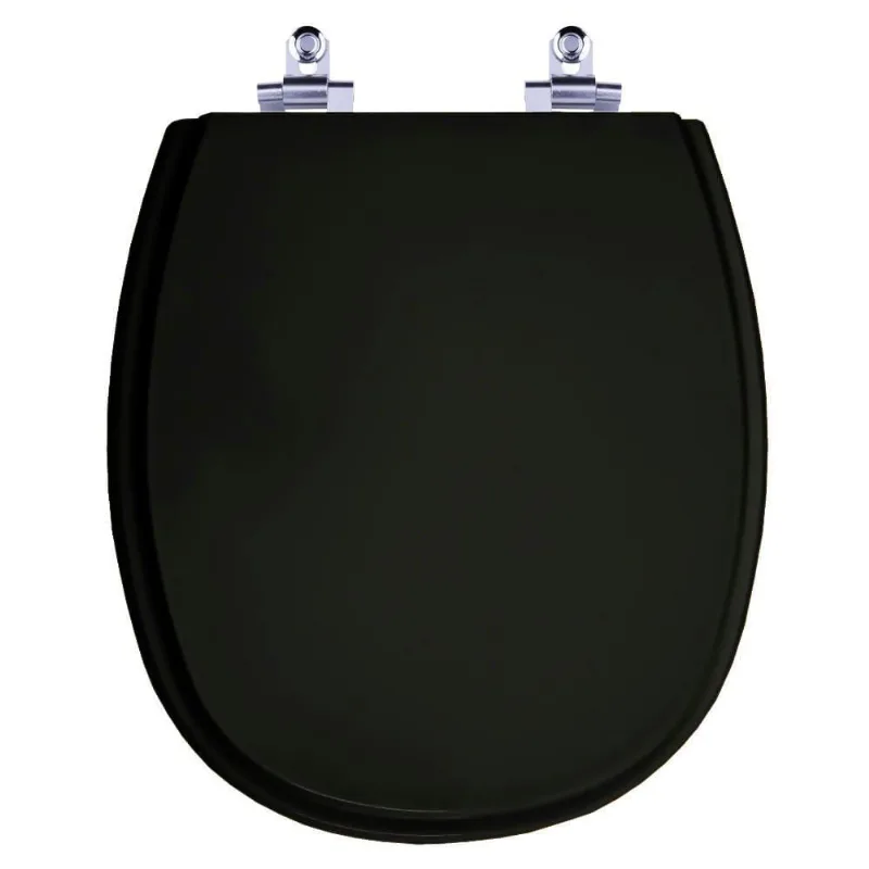 Assento Sanitario Soft Close Aspen Preto Para Vaso Deca