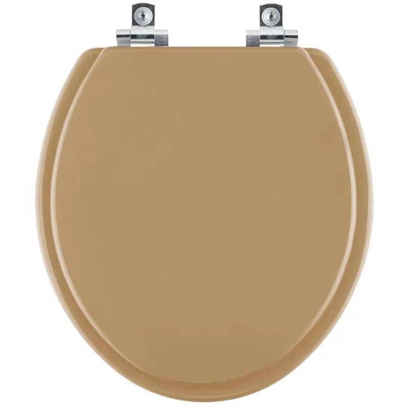 Assento Sanitário Soft Close Convencional Oval Amendoa Para Vaso Ideal Standard
