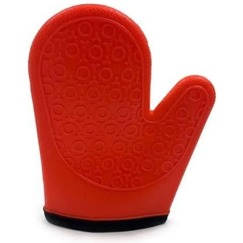 Luva Térmica De Silicone Vermelha Uso Doméstico Cozinha