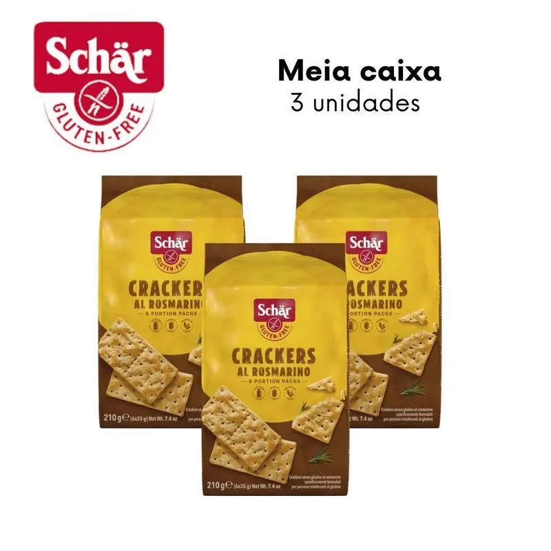 Kit Crackers Al Rosmarino Dr. Schar 210g - Caixa Com 3 Unid
