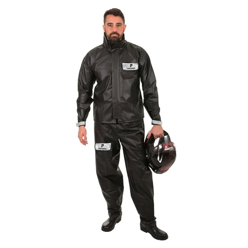 Conjunto Motoqueiro Estradeiro Com Gola Pvc Preto Gg - Pioneira, Tamanho: Gg