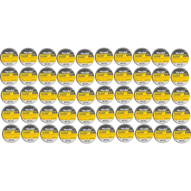Kit 50 Fita Isolante Antichama 19mmx20m Preta Vonder