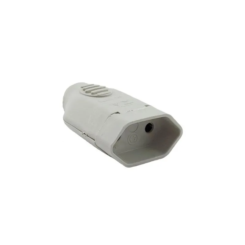 Kit 25 Plugue Elétrico Prensa Fêmea 2 Polos Cinza 20a -ilumi