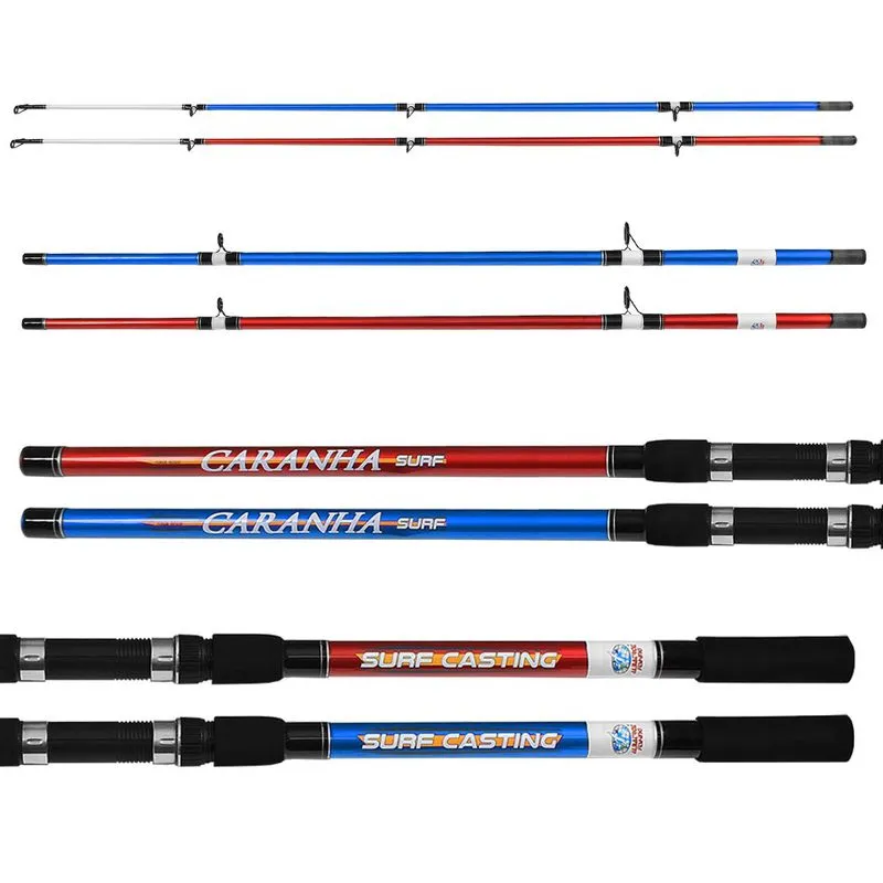 Vara Fibra Vidro Pesca Caranha Surf 3,6m X 3 Partes Color - Albatroz