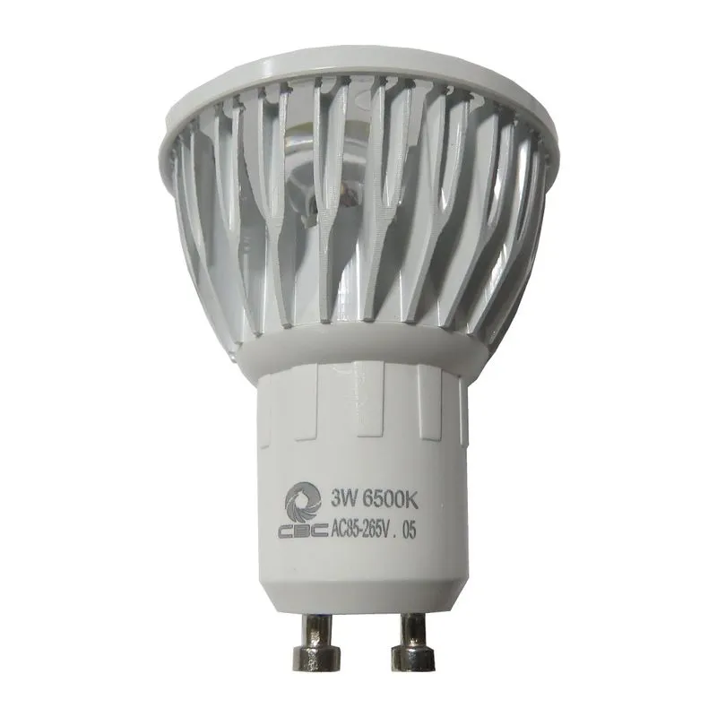 Lâmpada Led Dicróica 3W Em Alumínio Gu10 6500K Branco Frio 315