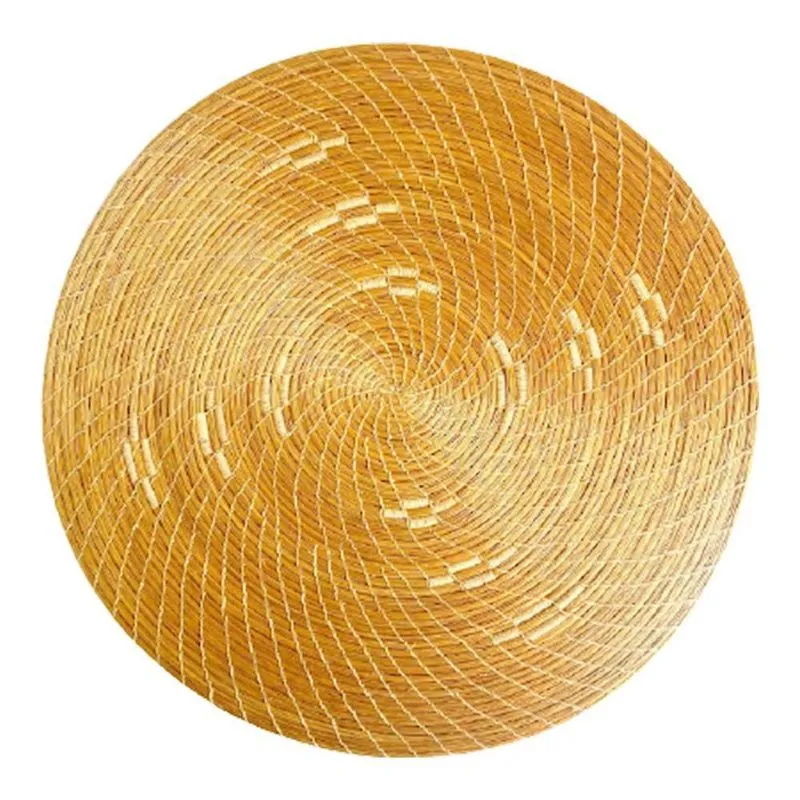Sousplat Em Capim Dourado Bordado Creme