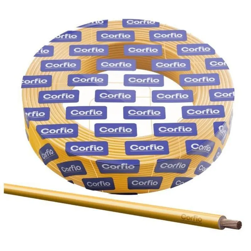Cabo Flexível 1,5mm 750v Rolo 100m Amarelo Corfio