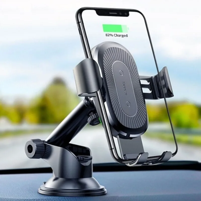 Suporte Baseus Veicular Ventosa Sem Fio Turbo Qi Celular