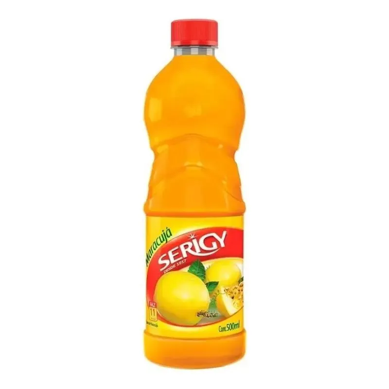 10x Suco Concentrado De Maracujá Serigy Sem Glúten 500 Ml