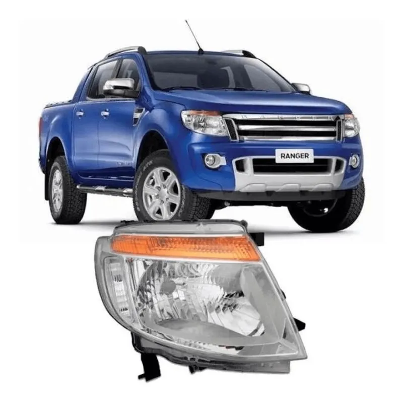 Farol ranger 2013 a 2016 Cromado Esquerdo Importado