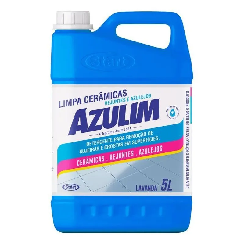 5x Limpa Cerâmica/ Azulejo/ Rejunte Azulim 5 L Limpeza Pes