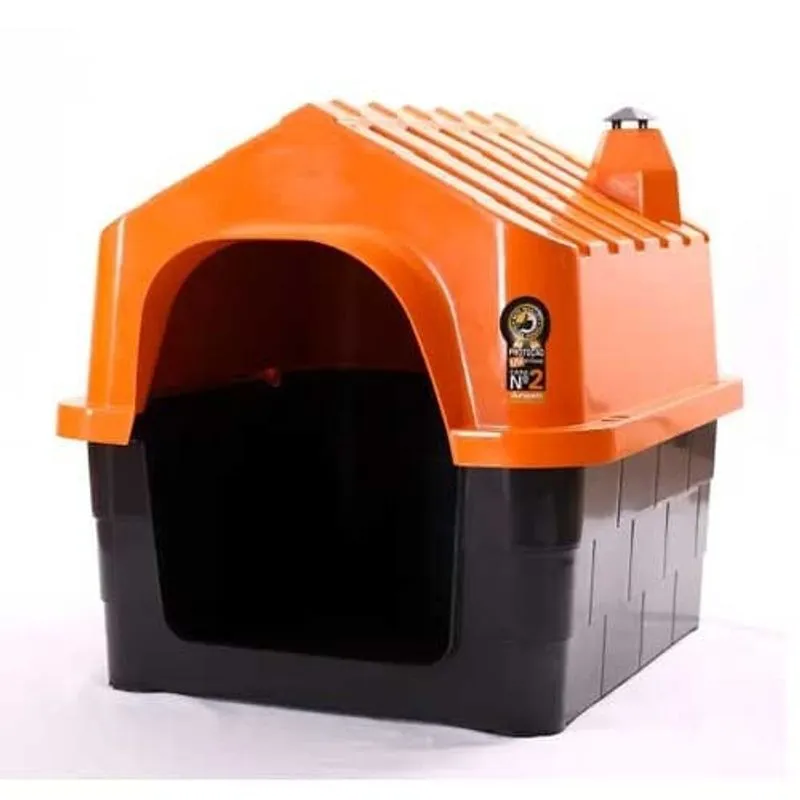 Casinha Durahouse com Chaminé Laranja para Cães – Durapets Casinha Durahouse com Chaminé Laranja Tamanho 03 para Cães – Durapets