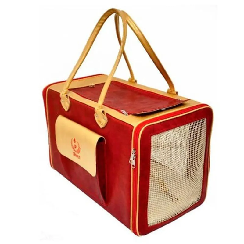 Bolsa Quadrado Courino Vermelho