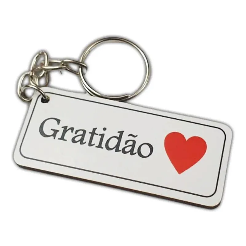 3x 100 Chaveiros Em Mdf Gratidão Lembrancinha Eventos Coraçã