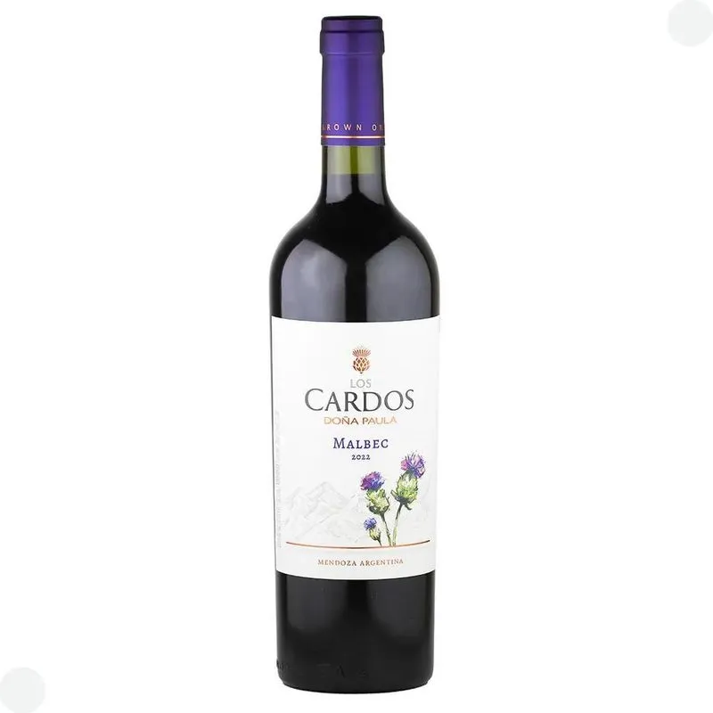 10x Vinho Tinto Argentino Los Cardos Doa Paula Malbec 750m