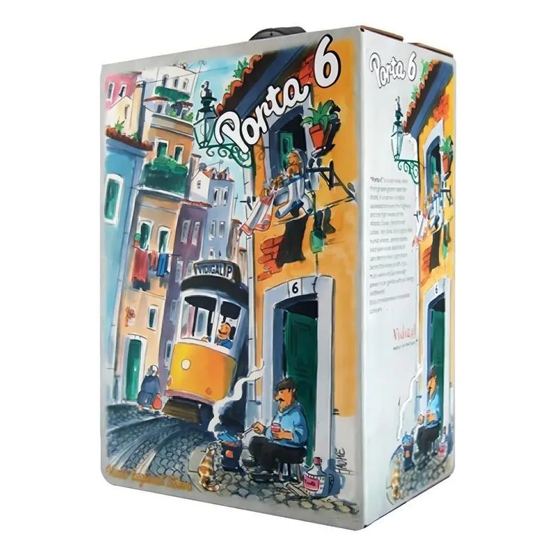 10x Vinho Português Tinto Meio Seco Porta 6 3l