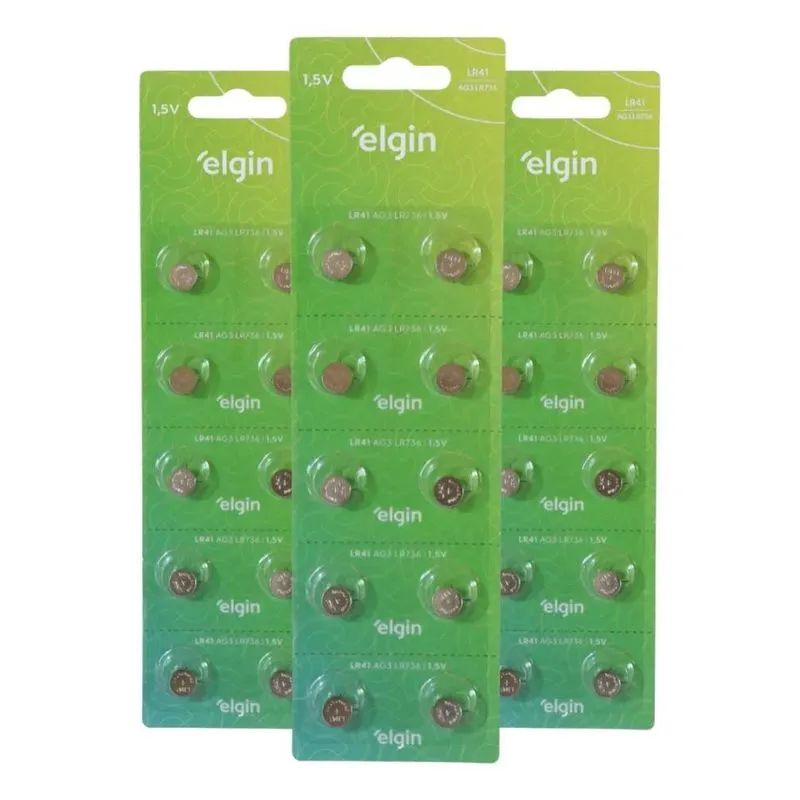 10x 30 Baterias Pilhas Lr41 Alcalina 1,5v Blister Cartela E