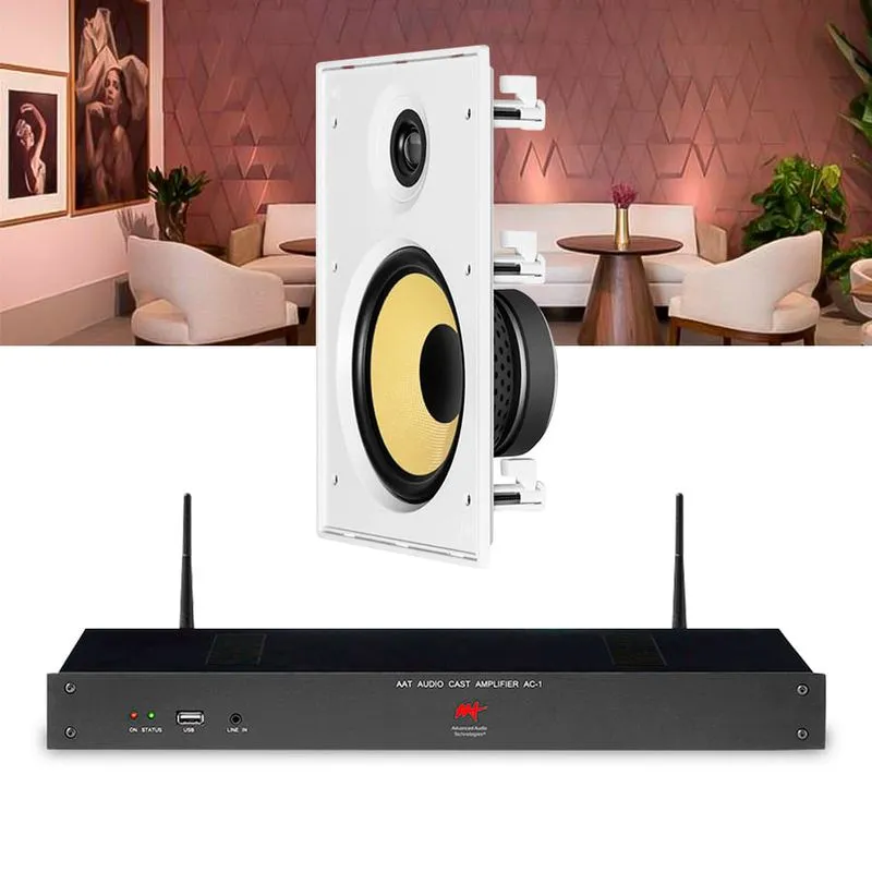 Kit Som Receiver Teto Lounge + 1 Alto Falante AAT