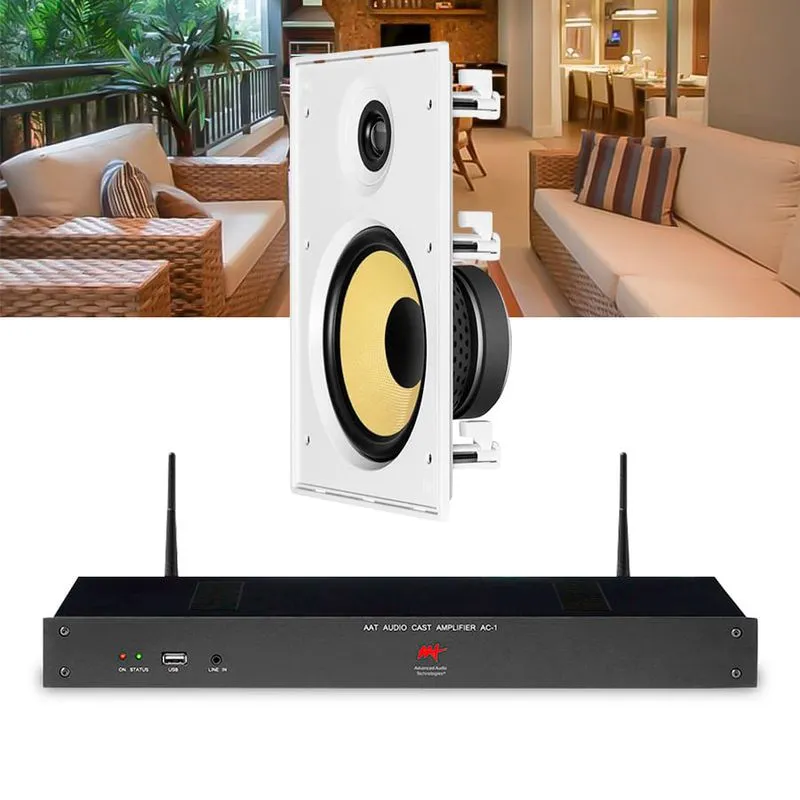 Kit Som Receiver Teto Varanda Gourmet + 1 Alto Falante AAT