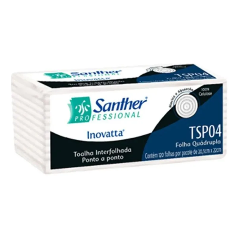 10x Papel Toalha Interfolha Folha Quádrupla Inovatta Tsp04