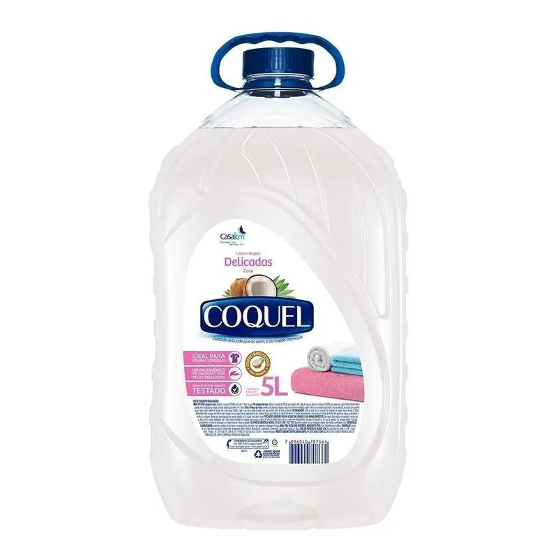 10x Sabão Líquido Coquel Coco Roupas Delicadas Coco Antibac