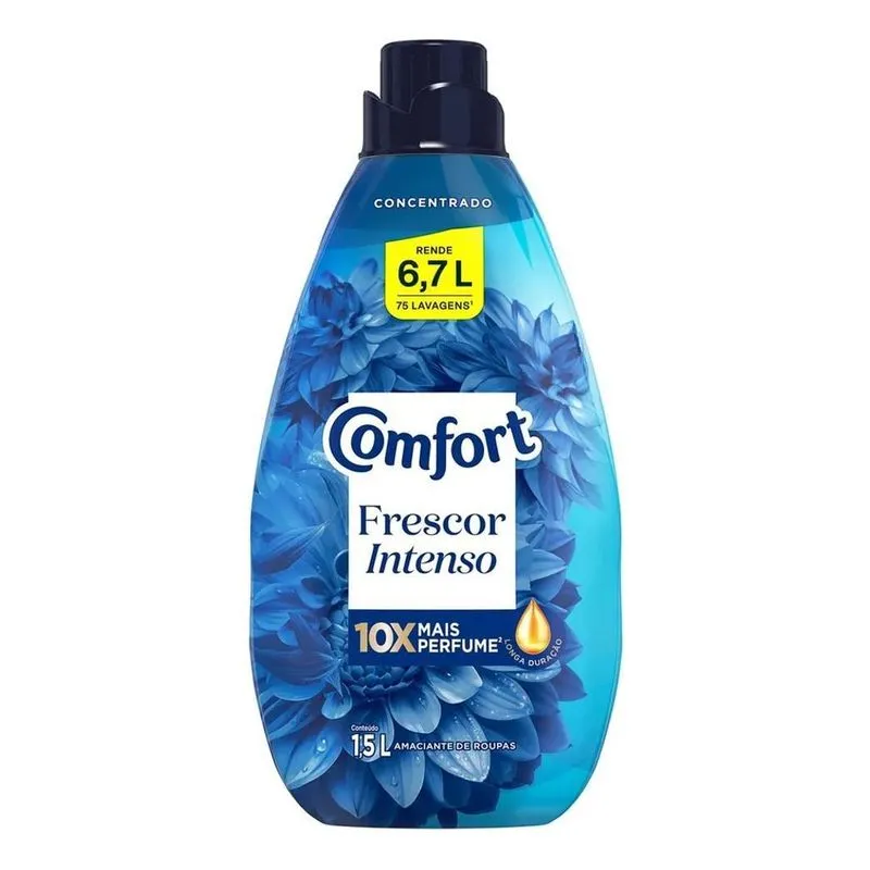 10x Amaciante Concentrado Comfort Frescor Intenso 1,5 L