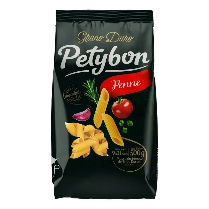 10x Macarrão De Sêmola De Trigo Grano Duro Penne Petybon Pa