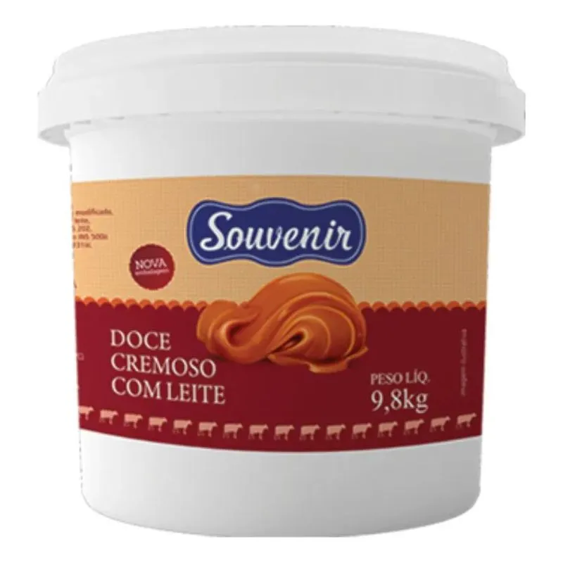 10x Doce De Leite Pastoso Souvenir Balde 9,8kg