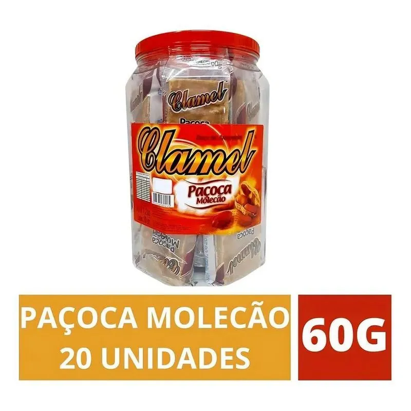 10x Paçoca Molecão Clamel - Embalado - 1 - Unidade - 1 - 1.