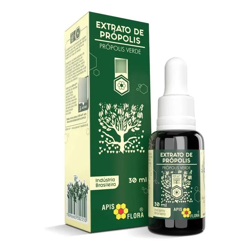 10x Extrato De Propolis Verde Vidro 30ml Imunidade - Apis F