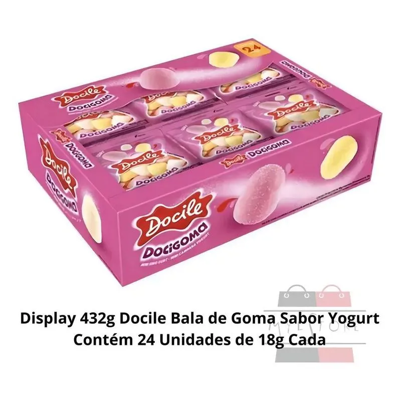 10x Bala Goma - Escolha Sabor - Docile Goma Yogurt
