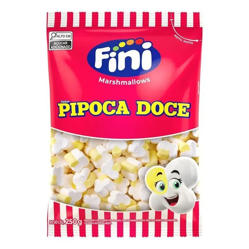 10x Fini Marshmallow Marsh Pipoca Doce 250g