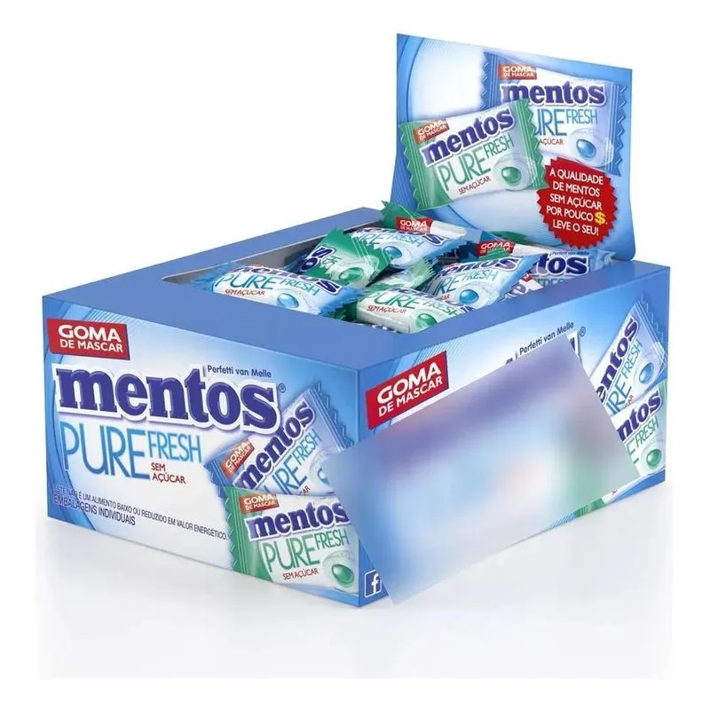 10x Chiclete Mentos Pure Fresh Sortido Caixa C/60 - Perfett