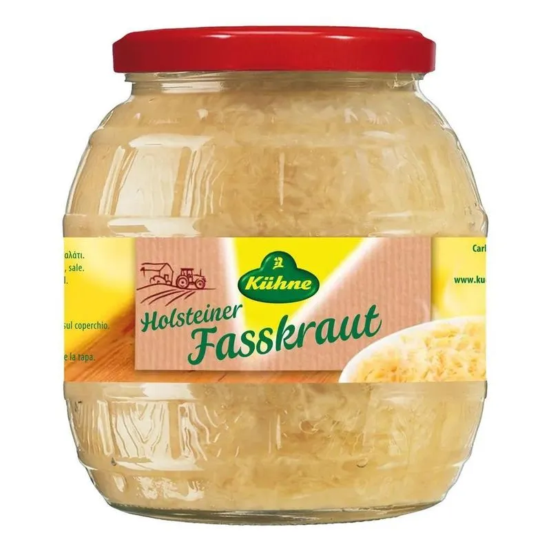10x Conserva Chucrute Tradicional De Repolho Kuhne Vegan 81