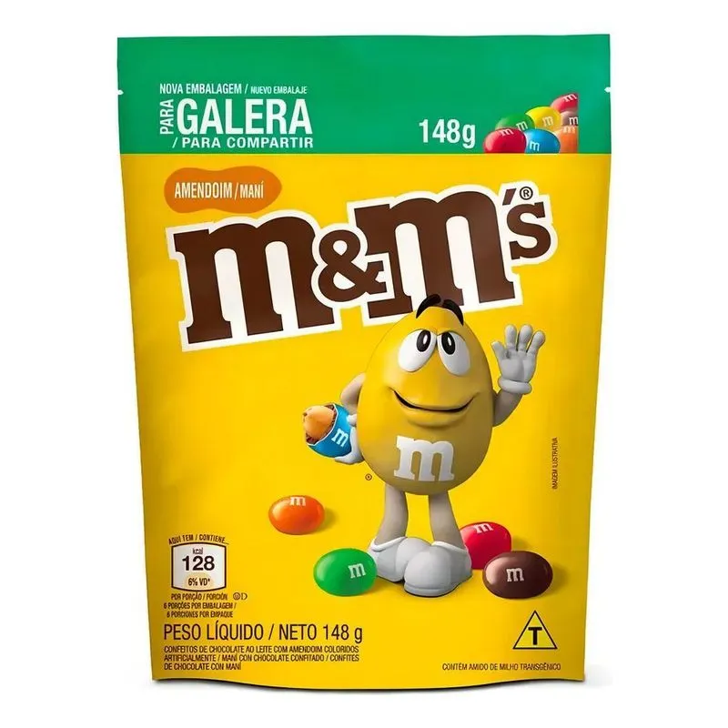 10x M&amp;ms Amendoim Para Galera M&amp;m's Mars Chocolate Com Amen