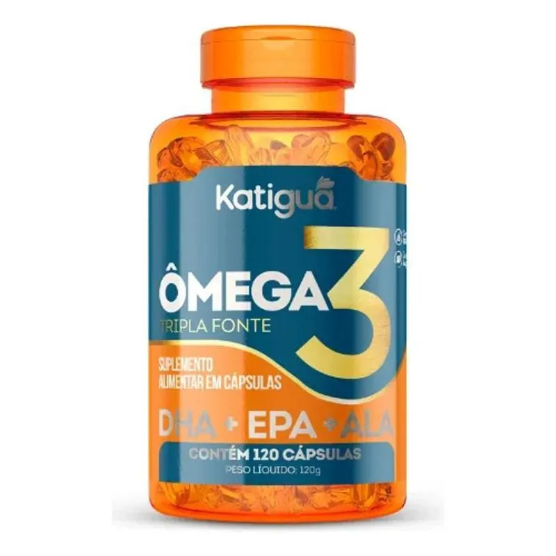 Ômega 3 120 Capsulas Tripla Fonte Katigua Sem Sabor