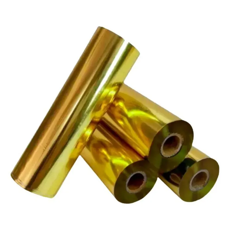 2x Ribbon Dourado Para Etiquetas Bopp 110x74m