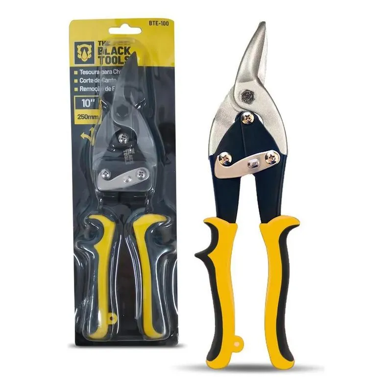 3x Alicate Tesoura Para Chapa Esquerda Bte100 The Black Tool