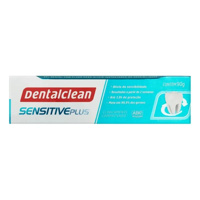 10x Gel Dental Dentalclean Sensitive Plus Caixa 90g