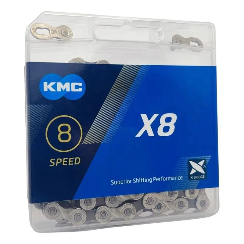 5x Corrente 8v Kmc X8 Silver 116 Elos + Power Link 8v 16v 24