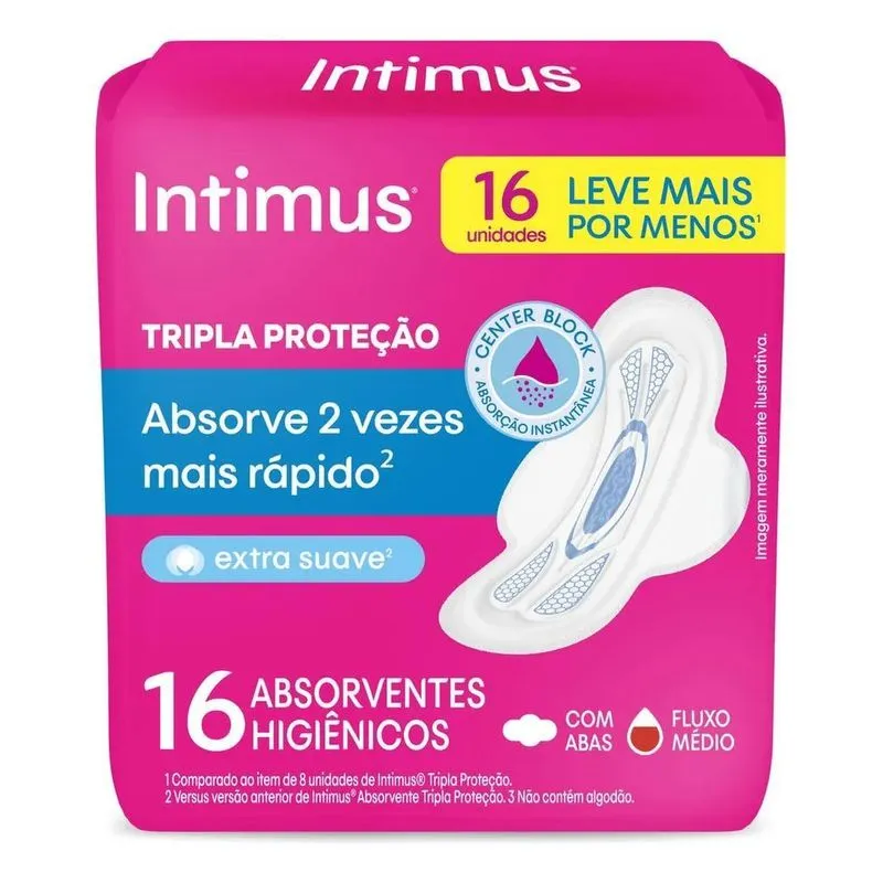 10x Absorvente Externo Tripla Proteção Suave Com Abas 16 Int