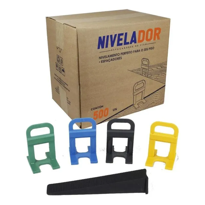 5x 500 Nivelador Piso Porcelanato Cerâmica + 50 Cunhas 1,5mm