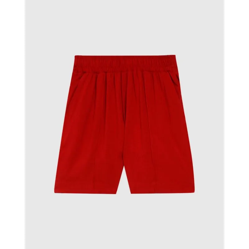 Shorts Feminino Bolso Faca Em Viscose Vermelho - G