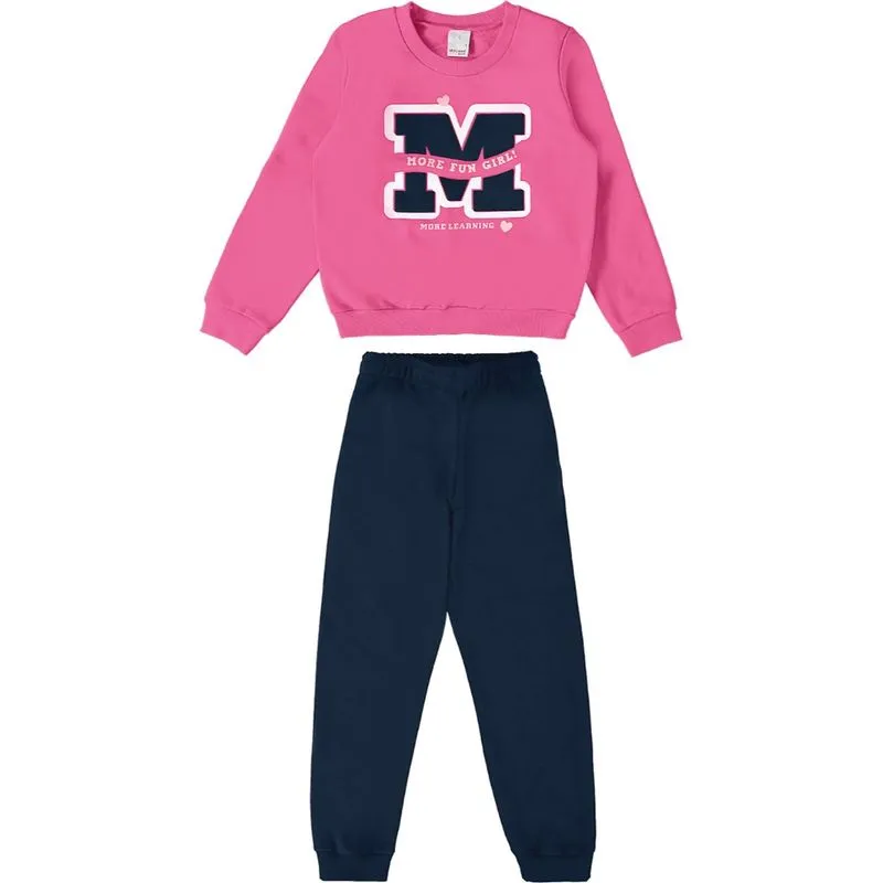 Conjunto Moletom Menina Malwee Kids