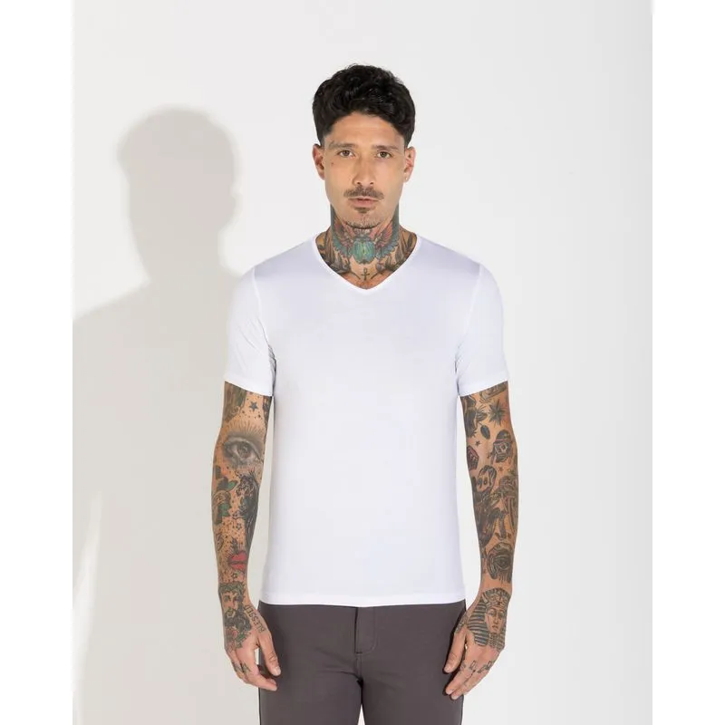 Undershirt Micromodal Masculina - BASICAMENTE Branco - P