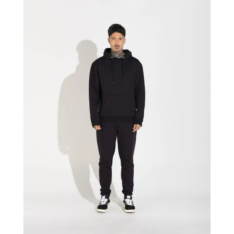 Blusão Moletom Flanelado Capuz Preto - XGG