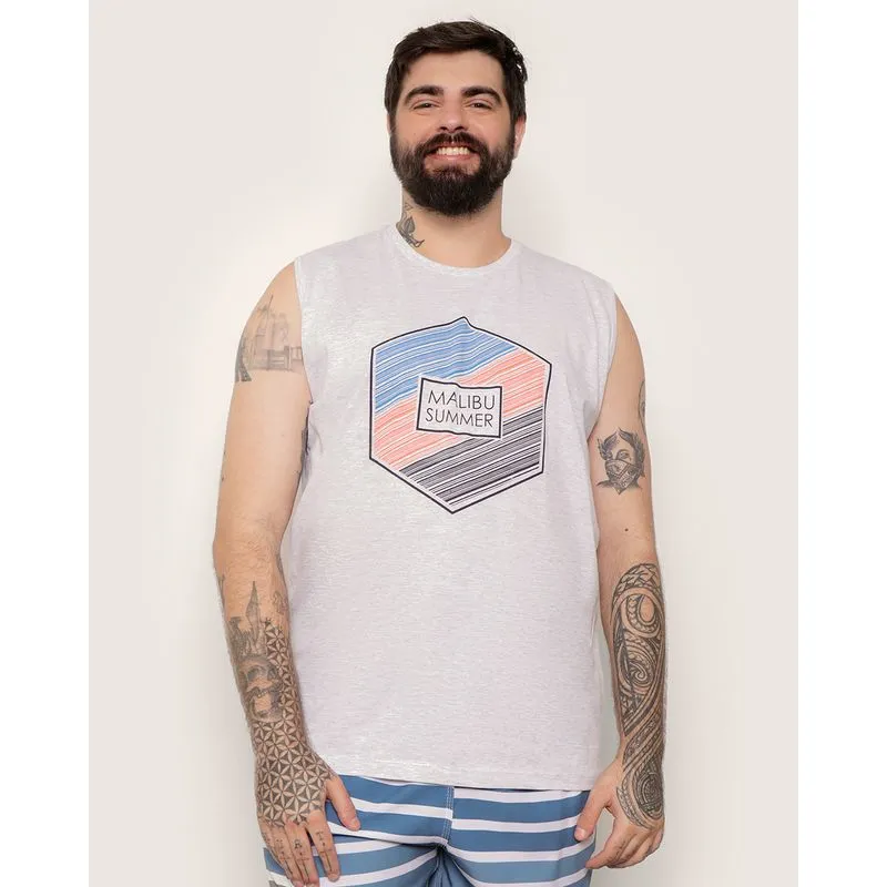 Bermuda Masculina Plus Size Surf Estampada Listras Azul G4